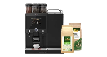 Jacobs Professional Kaffeemaschine Schaerer Coffee Soul und Jacobs Professional Good Origin Bohnenkaffee für Hotels