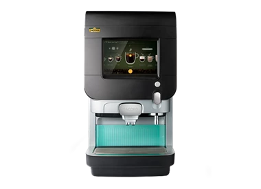 Eine Cafitesse Excellence Touch Kaffeemaschine von Jacobs Professional in der Frontansicht.