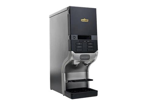 Eine Jacobs Professional Cafitesse Quantum 110 Kaffeemaschine in der Linksansicht.
