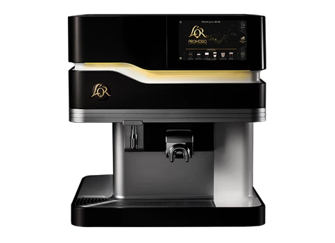 Eine Jacobs Professional L'OR Promesso Kaffeemaschine in der Frontansicht.