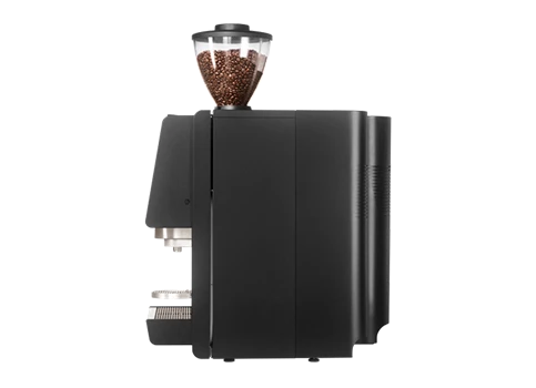 Ein Jacobs Professional Barista One PowerPack Kaffeevollautomat in der Seitenansicht.
