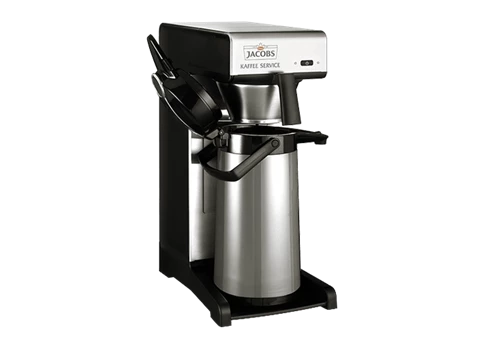 Die TH10 Filterkaffeemaschine von Jacobs Professional in der Linksansicht.