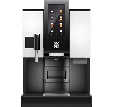 Der Kaffeevollautomat für Unternehmen WMF 1100S in der Frontansicht.
