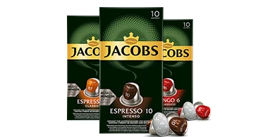 Abbildung von Kapsel Produkten von Jacobs Professional.
