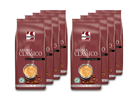 Jacobs Splendid Aroma Classico Espresso 8 x 1Kg ganze Kaffee-Bohne 