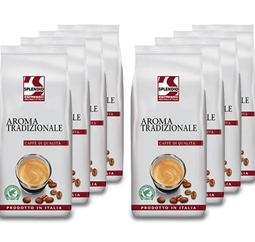 Der Splendid Aroma Tradizionale Espresso, 1kg Bohnenkaffee für Ihr Unternehmen!