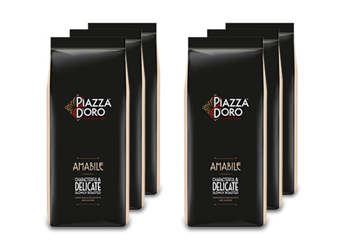 6 x 1Kg ganze Bohne Jacobs Piazza D'Oro Amabile Café Créme Espresso 