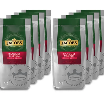 Der Jacobs Banquet Medium Cafe Crema, 1kg Bohnenkaffee für Ihr Unternehmen!