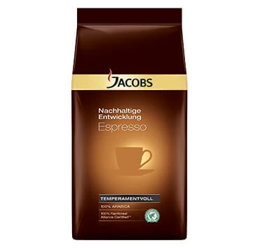 Jacobs Nachhaltige Entwicklung  Espresso RA für Ihr Unternehmen als Einzelabbildung!