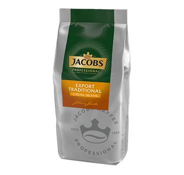 Abbildung eines Jacobs Professional Export Traditional Bohnenkaffees in der Linksansicht.