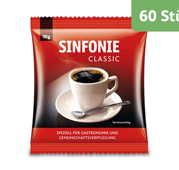 Die Sinfonie Classic Filterbeutel, 50g Filterkaffee für Ihr Unternehmen!