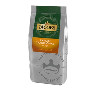 Abbildung eines Jacobs Professional Export Traditional Filterkaffees in der Linksansicht.