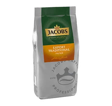 Abbildung eines Jacobs Professional Export Traditional Filterkaffees in derRechtsansicht.