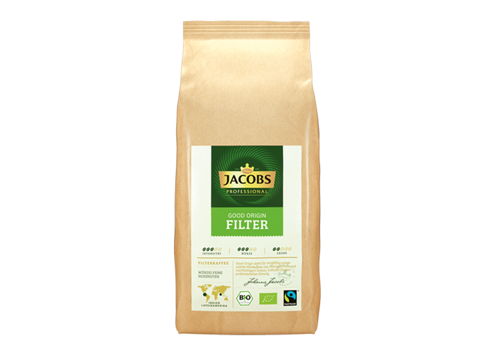 Abbildung des Packshots des Jacobs Professional Produkt Jacobs Good Origin Filter, 1kg Filterkaffee
