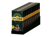 Jacobs Espresso 10 Intenso, Kaffeekapseln, 10 x 10 Stück (á 5,2g)