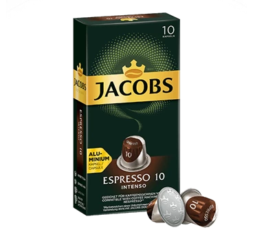 Abbildung von Jacobs Professional Espresso 10 Intenso Kaffeekaspeln in der Seitenansicht