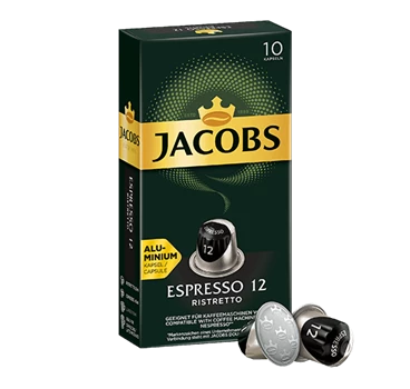 Abbildung von Jacobs Professional Espresso 12 Ristretto Kaffeekapseln in der Seitenansicht