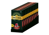 Jacobs Lungo 6 Classico, Kaffeekapseln,10 x 10 Stück (á 5,2g)