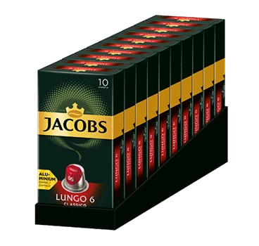 Abbildung von Jacobs Professional Lungo 6 Classico Kaffeekapseln in der Kartonansicht