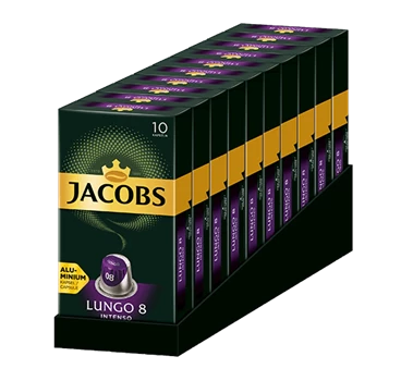 Abbildung von Jacobs Professional Lungo 8 Intenso Kaffeekapseln im Karton