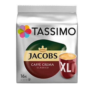 Abbildung des Packshots des Jacobs Professional Produkt TASSIMO Jacobs Caffè Crema Classico XL, 16 Kapseln