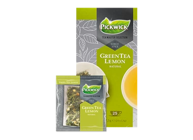 Abbildung des Packshots des Jacobs Professional Produkt Pickwick Green Tea Lemon, Grüner Tee, 3 Packungen à 25 Beutel