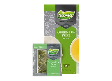 Abbildung des Packshots des Jacobs Professional Produkt Pickwick Green Tea Pure, Grüner Tee, 3 Packungen à 25 Beutel