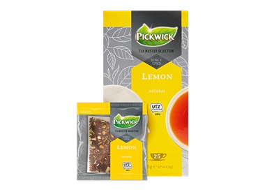 Abbildung des Packshots des Jacobs Professional Produkt Pickwick Lemon, Zitronentee, 3 Packungen à 25 Beutel
