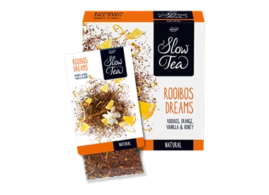 Abbildung des Packshots des Jacobs Professional Produkt Slow Tea Rooibos Dreams, Rooibos Tee, 3 Packungen à 25 Beutel