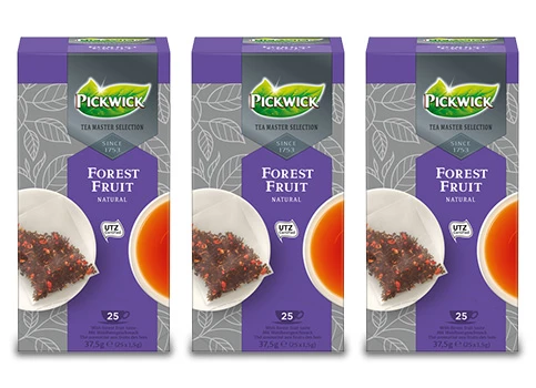 Der Pickwick Forest Fruit, Waldfrucht Tee, 3 Packungen à 25 Beutel für Ihr Unternehmen!