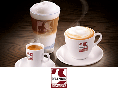 Splendid Kaffeetassen und Logo