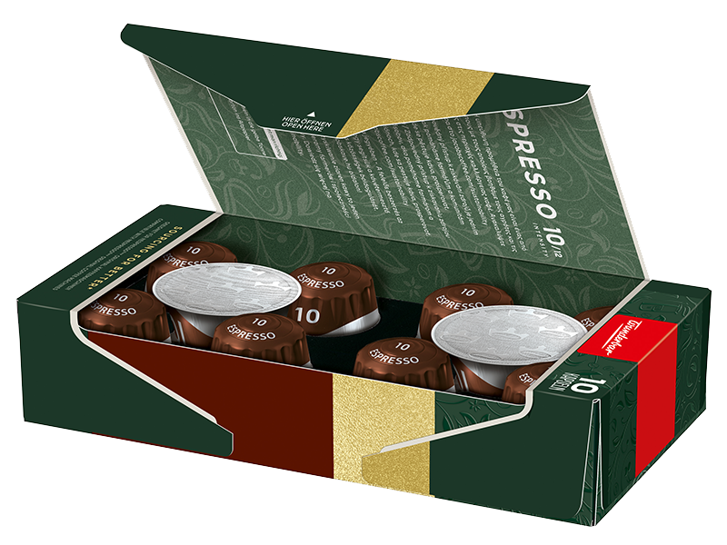 Jacobs Espresso Intenso Artikel: 4057018 - Einzelverpackgun geöffnet