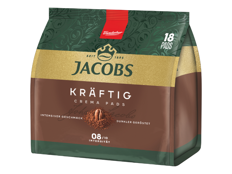 Jacobs Kräftig Crema Pads Einzelverpackung