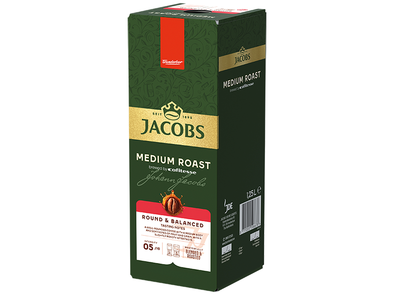 Jacobs Cafitesse Medium Roast 1,25L, Artikel: 4059447 Verpackung seitlich rechts