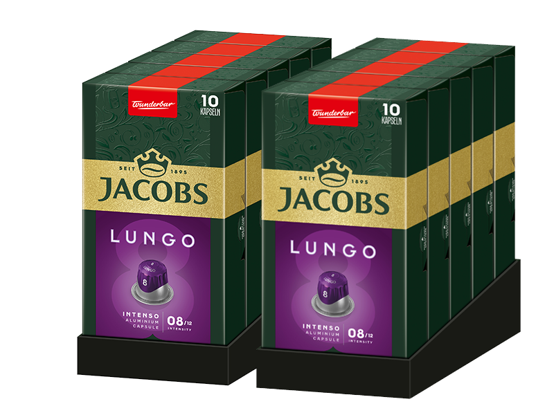 Jacobs Lungo 8 Intenso Kaffeekapseln Artikel: 4057024 - Detailansicht Box