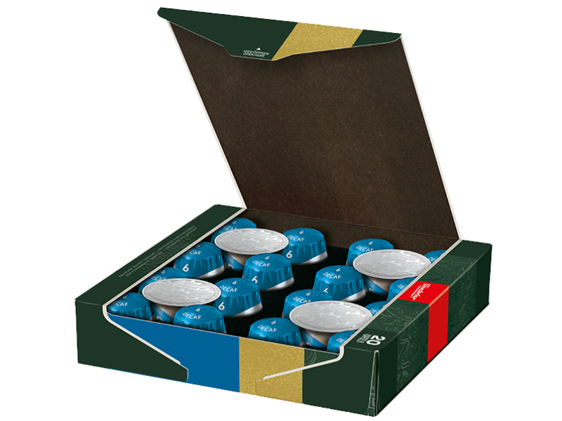 Jacobs Espresso Decaffeinato Lungo 6 Kaffeekapseln, Artikel: 4028756 - Einzelverpackung offen