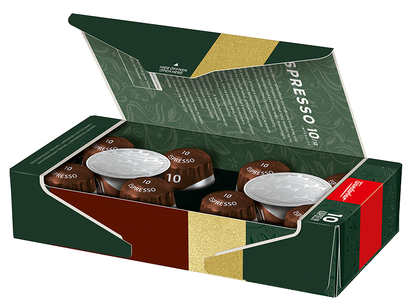 Jacobs Espresso Intenso Artikel: 4057018 - Einzelverpackgun geöffnet