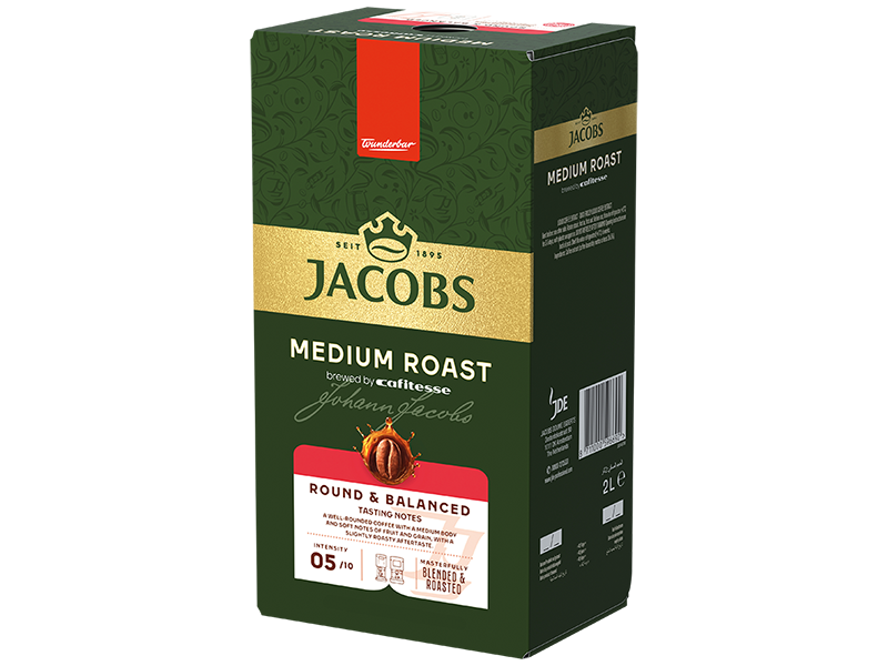 Jacobs Cafittesse Medium Roast 2L, Artikel: 4059423 - Verpackung seitlich rechts