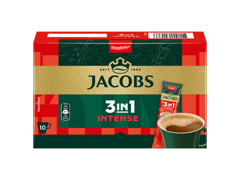 Jacobs 3 in 1 Kaffeesticks Intense - Einzelverpackung