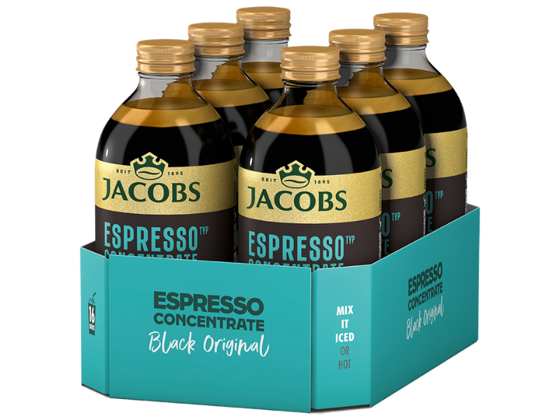 Jacobs Espresso Concentrate Black Original, Artikel: 4009650 - Box mit 6 Flaschen
