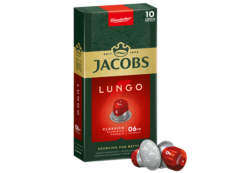 Jacobs Lungo Kaffeekapseln, Artikel: 4057022 - Detailansicht Einzelveroackung