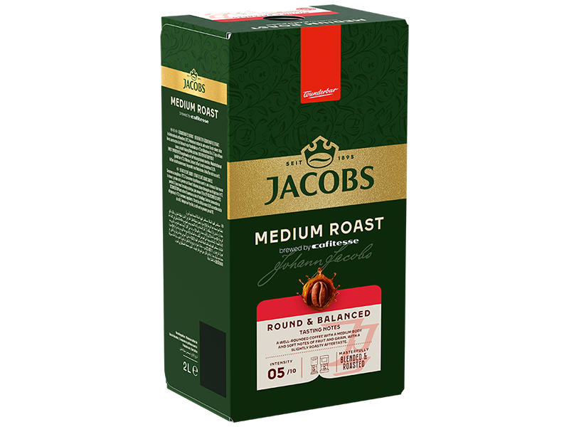 Jacobs Cafittesse Medium Roast 2L, Artikel: 4059423 - Verpackung seitlich links