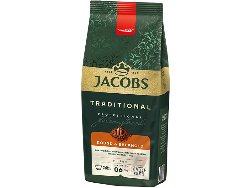 Jacobs Traditional 1kg, Artikel: 4039435 - Verpackung seitlich