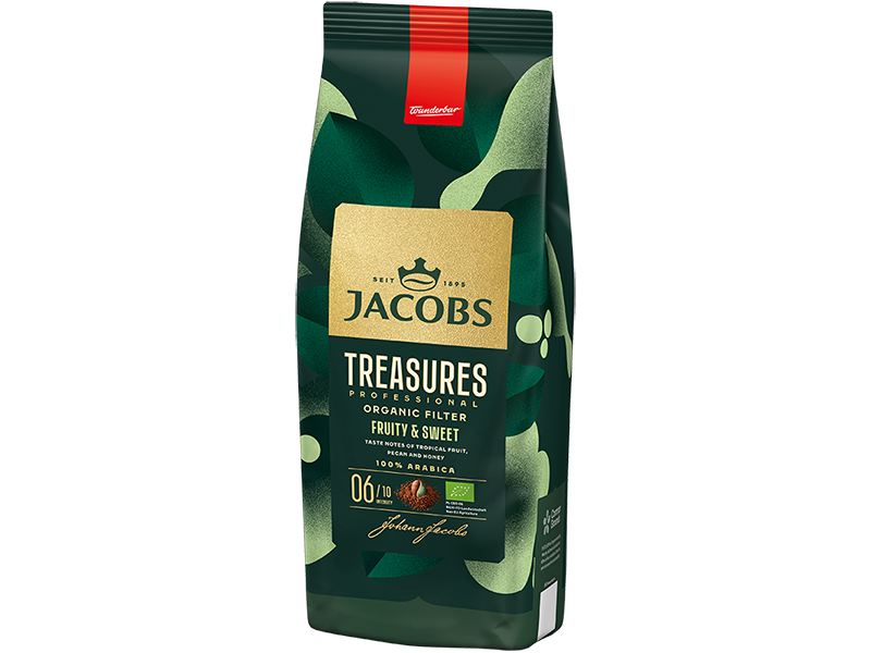 Jacobs Treasures, Artikel: 4039437 - 1kg Verpackung Detailansicht seitlich