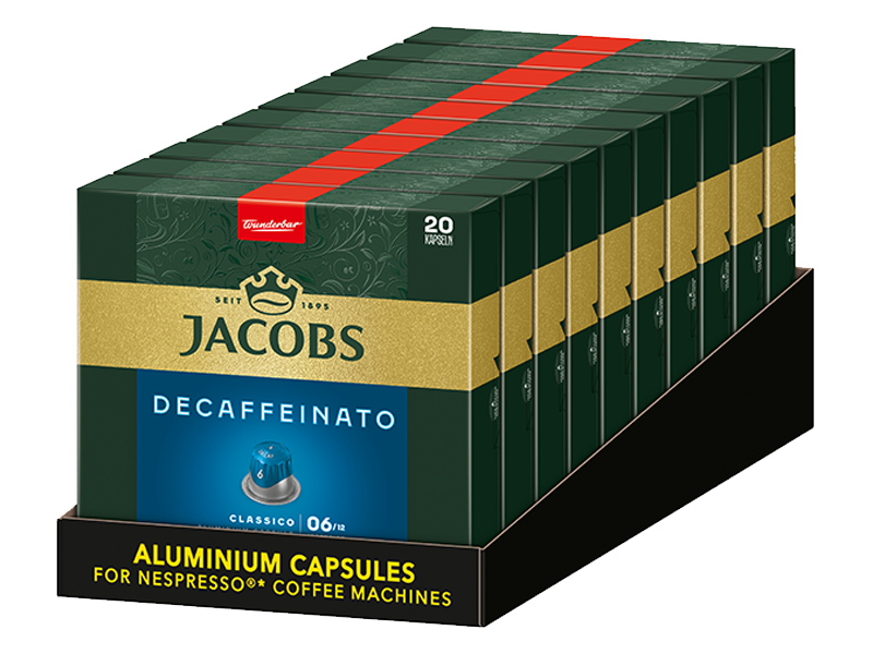Jacobs Espresso Decaffeinato Lungo 6 Kaffeekapseln, Artikel: 4028756  - Detailansicht Box