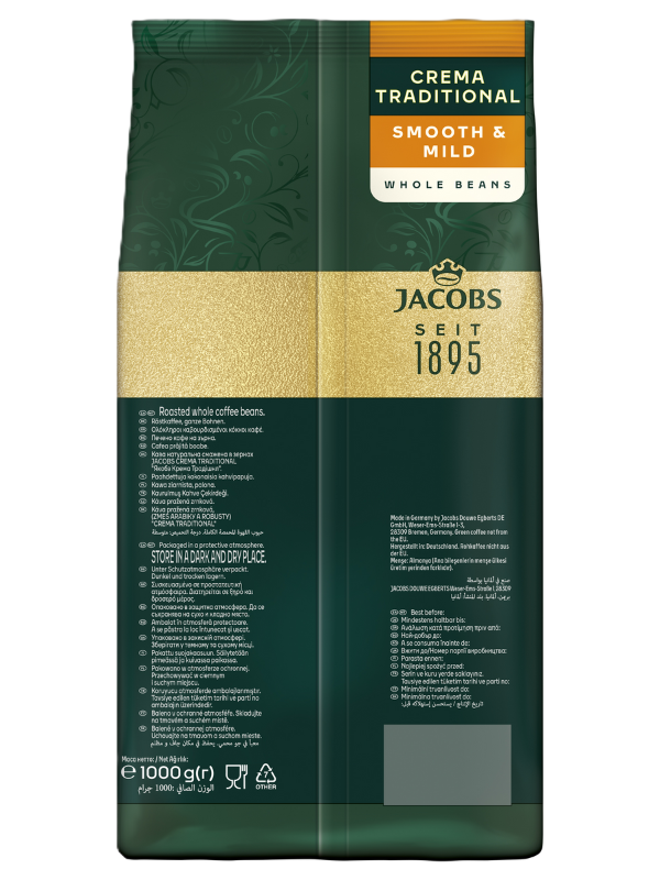 Jacobs Crema Traditional, Artikel: 4024340 - Verpackungsürckseite