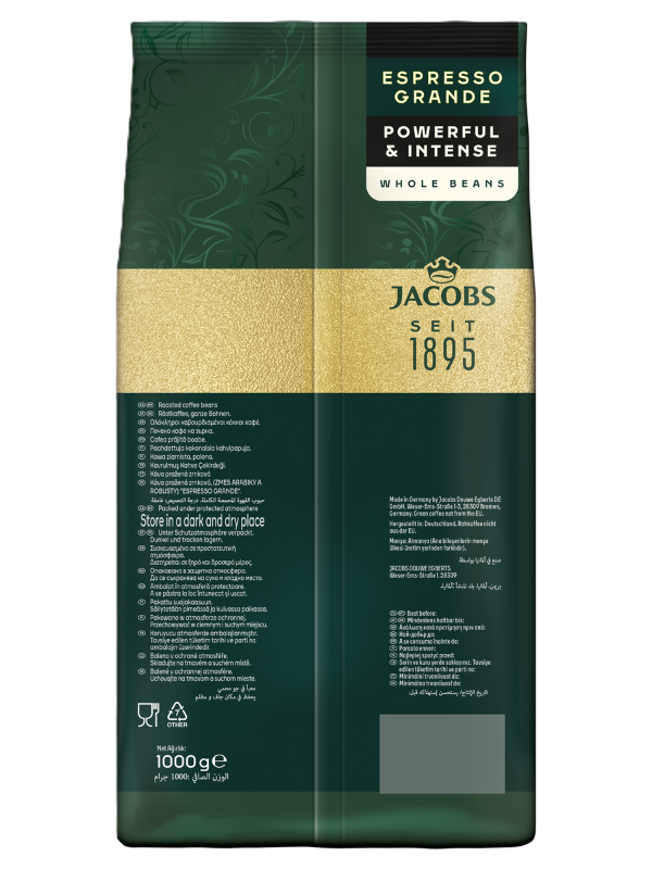 Jacobs Espresso Grande , Artikel: 4242932 - Rückseite der Verpackung