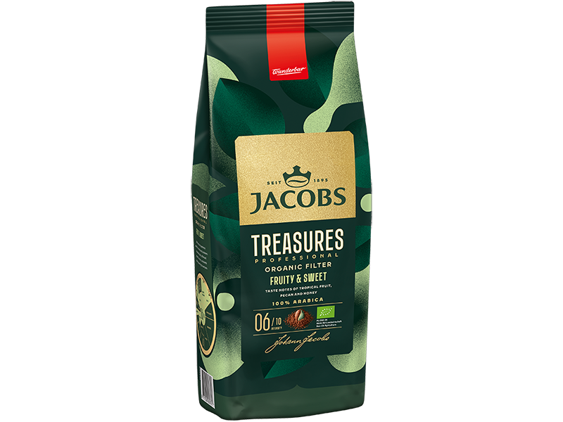 Jacobs Treasures, Artikel: 4039437 - 1kg Verpackung Detailansicht seitlich