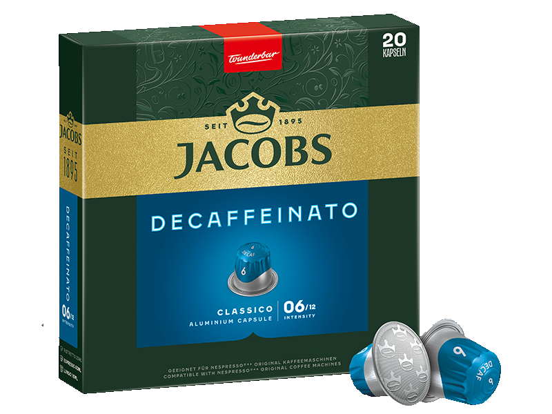 Jacobs Espresso Decaffeinato Lungo 6 Kaffeekapseln, Artikel: 4028756 - Detailansicht Einzelverpackung