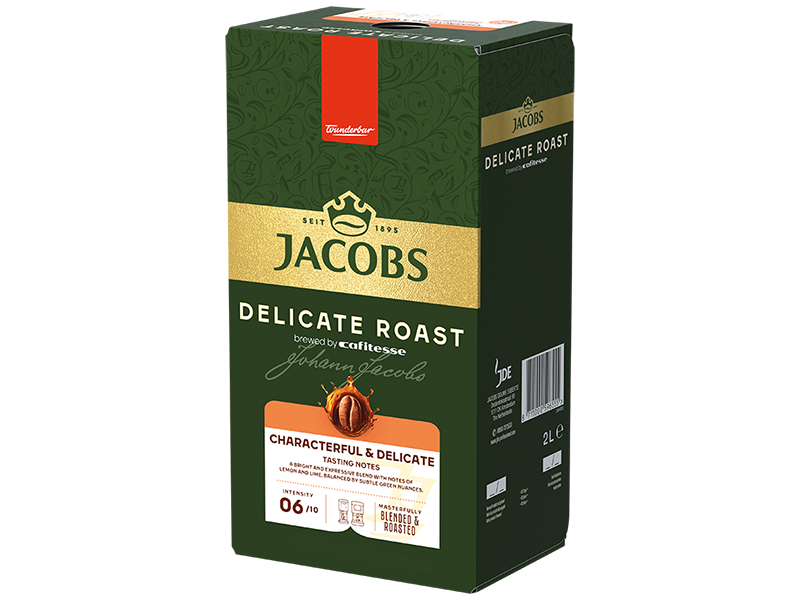 Jacobs Cafitesse Delicate Roast 2L, Artikel: 4059426 - Ansicht der Verpackung seitlich rechts